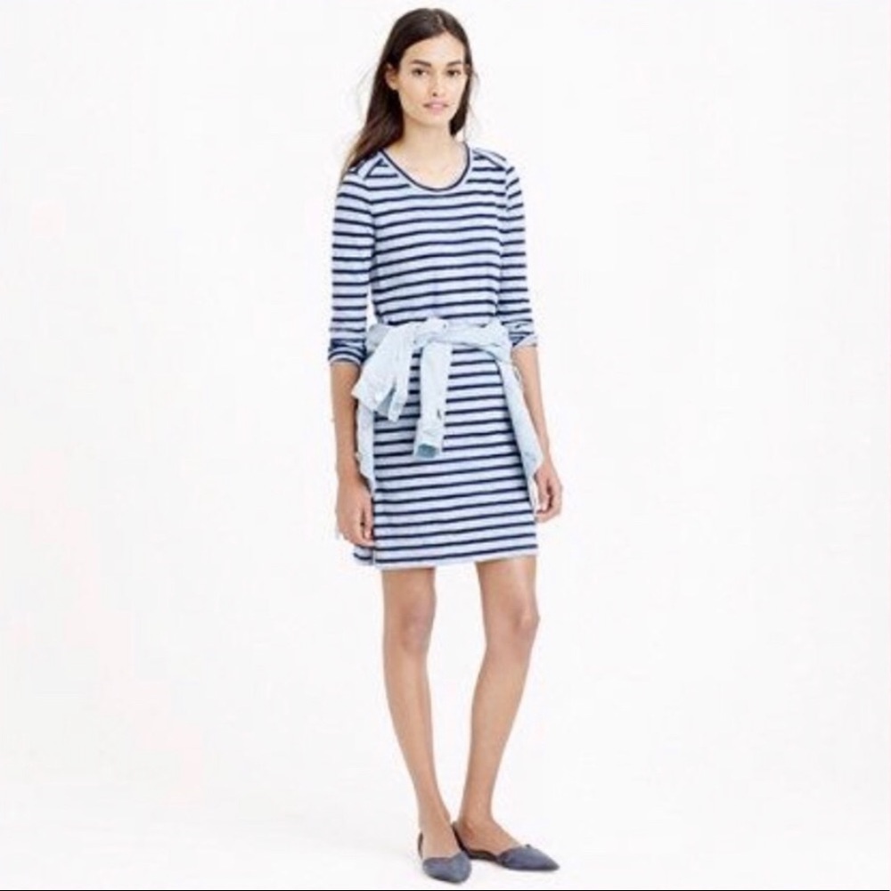 J. Crew Striped Dress w/ Side Zippers